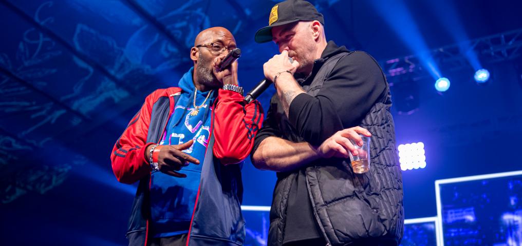 Choclair and Classified rap at the JUNO Block Party (Photo: CARAS)